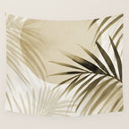 Tropical Paradise Sunset Neutral Beige Wall Tapestry Gallery Image 4