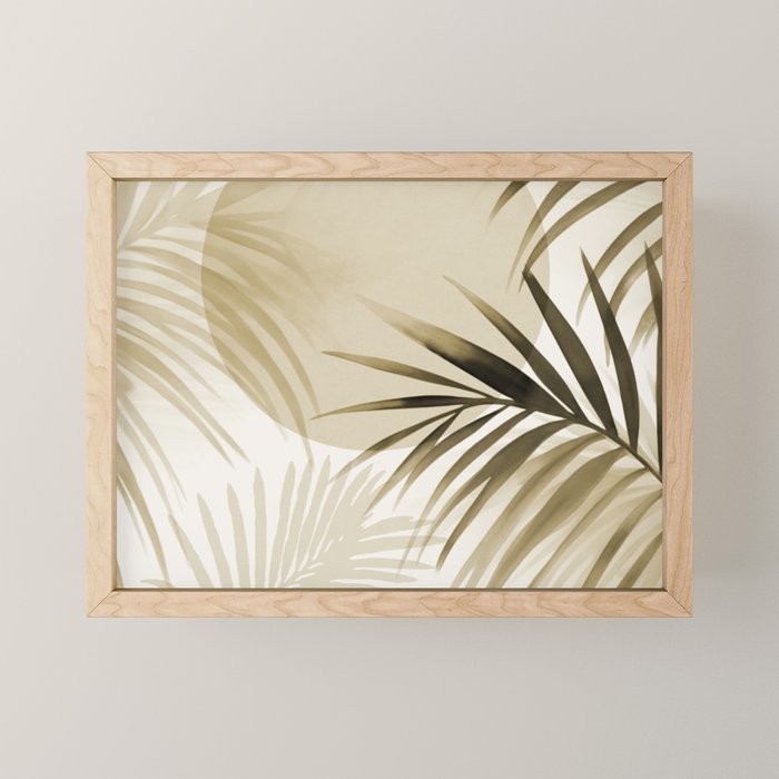 Tropical Paradise Sunset Neutral Beige Mini Art Print Gallery Image 1
