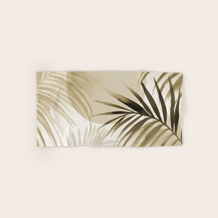Tropical Paradise Sunset Neutral Beige Bath Towel Gallery Image 1