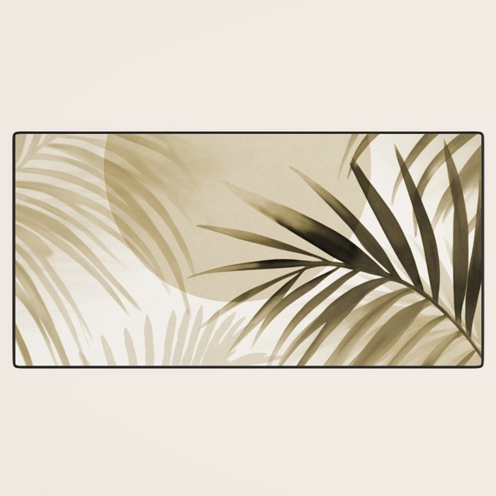 Tropical Paradise Sunset Neutral Beige Desk Mat Gallery Image 3