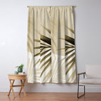 Tropical Paradise Sunset Neutral Beige Window Curtain Gallery Image 5