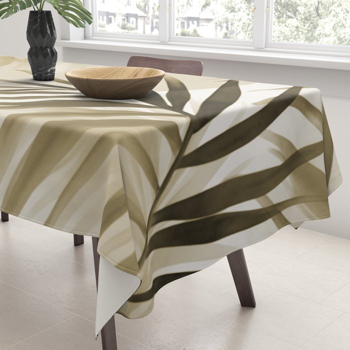 Tropical Paradise Sunset Neutral Beige Tablecloth Gallery Image 3