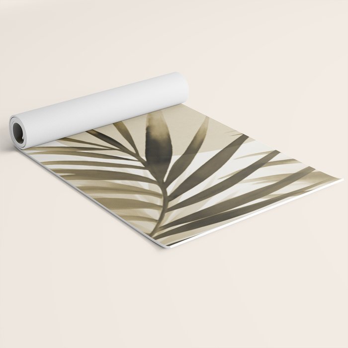 Tropical Paradise Sunset Neutral Beige Yoga Mat Gallery Image 2