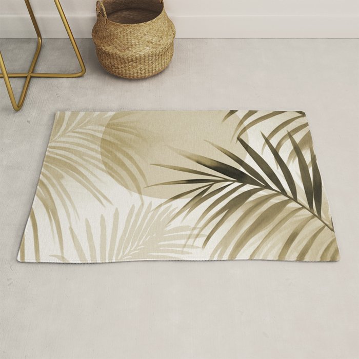 Tropical Paradise Sunset Neutral Beige Rug Gallery Image 1