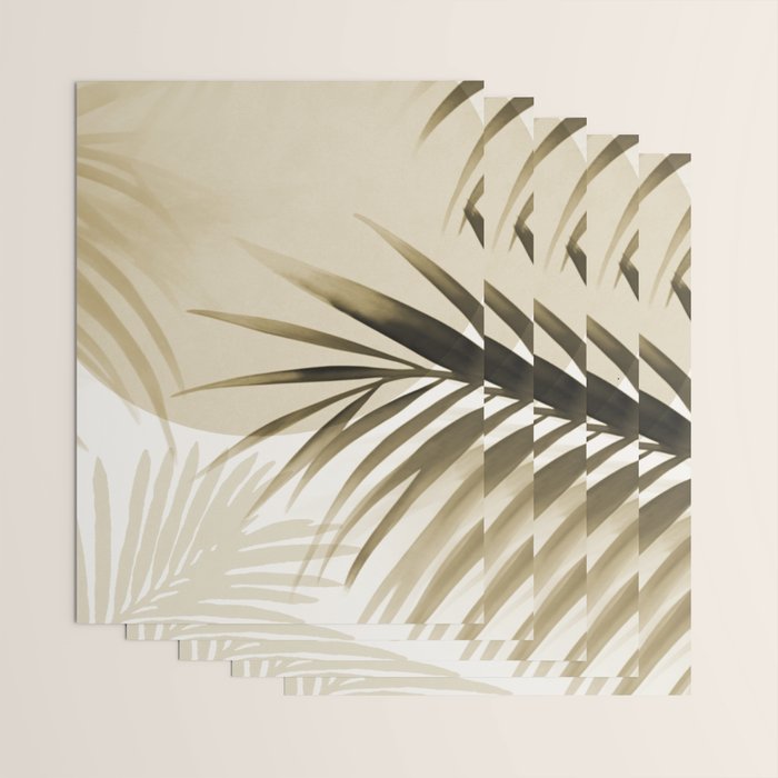 Tropical Paradise Sunset Neutral Beige Wrapping Paper Gallery Image 3