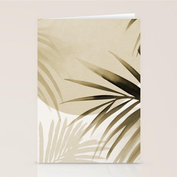 Tropical Paradise Sunset Neutral Beige Stationery Card Gallery Image 2