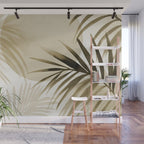 Tropical Paradise Sunset Neutral Beige Wall Mural Gallery Image 1