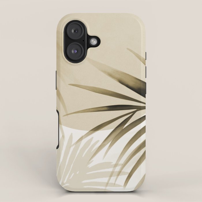 Tropical Paradise Sunset Neutral Beige iPhone Case Gallery Image 1