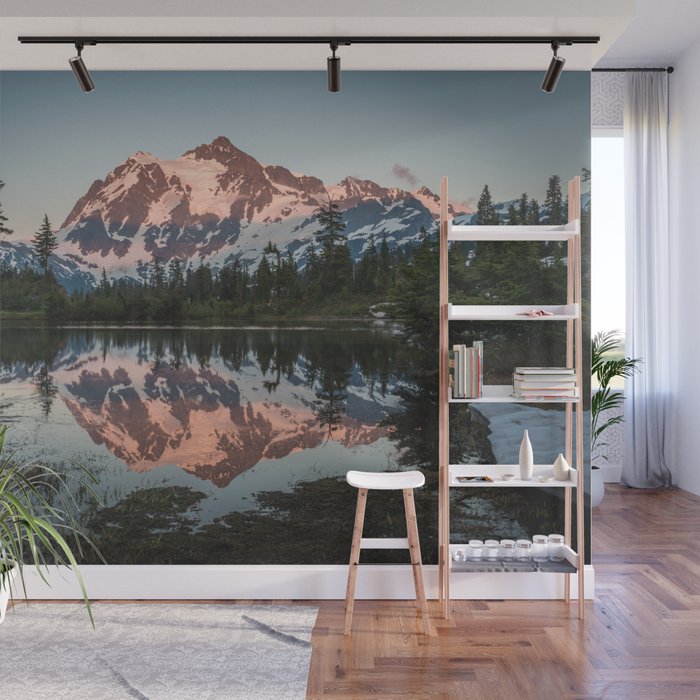 Cascade Sunset - Mt. Shuksan - Nature Photography Wall Mural Gallery Image 1