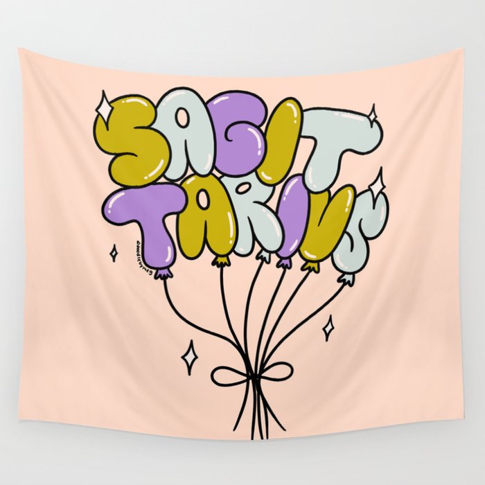 Sagittarius Balloons Wall Tapestry Gallery Image 4