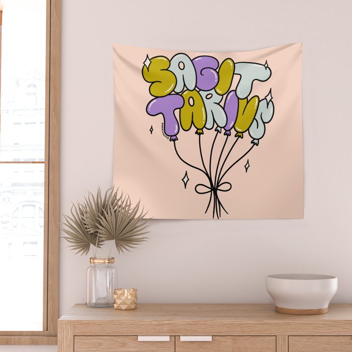 Sagittarius Balloons Wall Tapestry Gallery Image 2