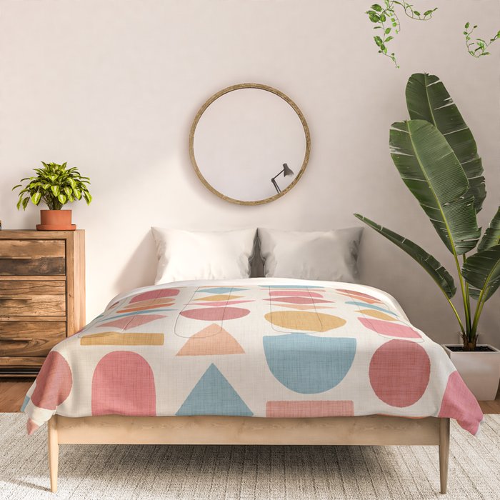 Geo Mod Shapes - Light Comforter Gallery Image 3