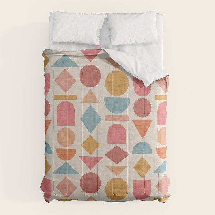 Geo Mod Shapes - Light Comforter Gallery Image 1