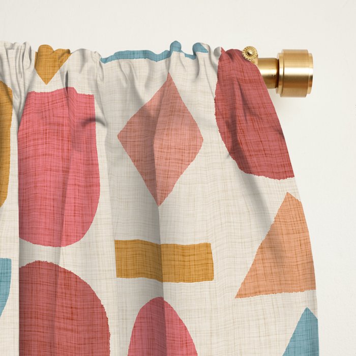 Geo Mod Shapes - Light Window Curtain Gallery Image 2