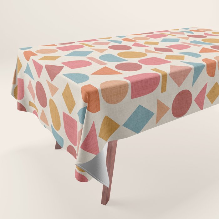 Geo Mod Shapes - Light Tablecloth Gallery Image 1