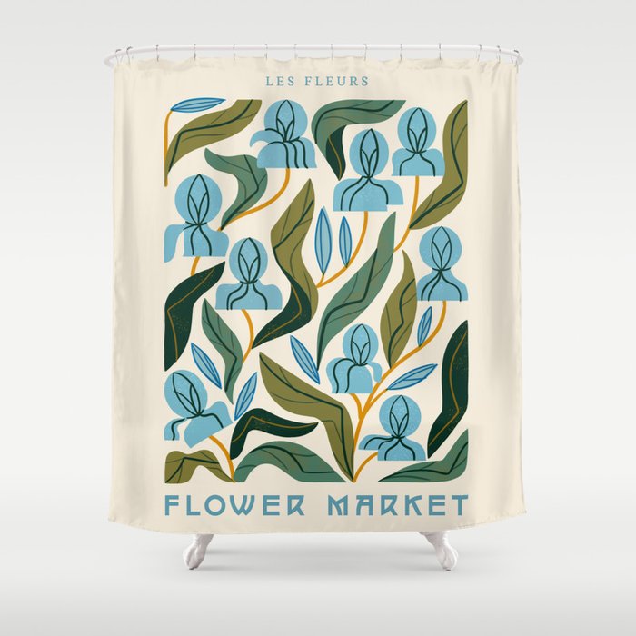 Nouveau Flower Market 2 Shower Curtain Gallery Image 1