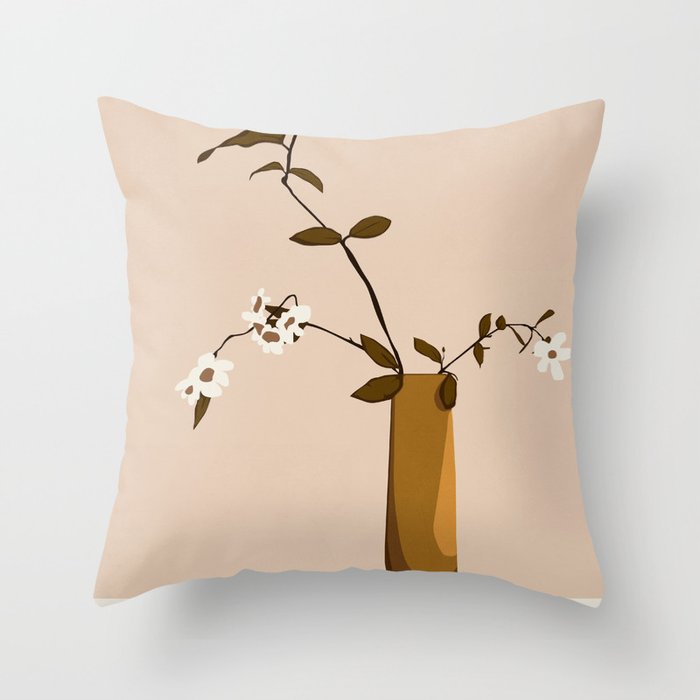 Flowers in the Vase Throw Pillow Gallery Image 1