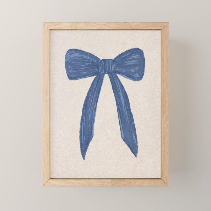Blue Bow Mini Art Print Gallery Image 1