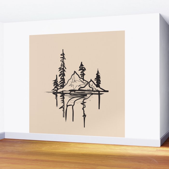 Abstract Landscape II Wall Mural Gallery Image 2