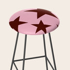 Pink and Burgundy Big Ol Stars Stool Gallery Image 2