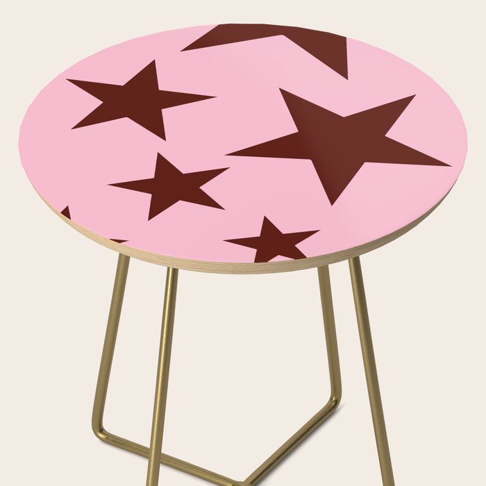 Pink and Burgundy Big Ol Stars Side Table Gallery Image 2