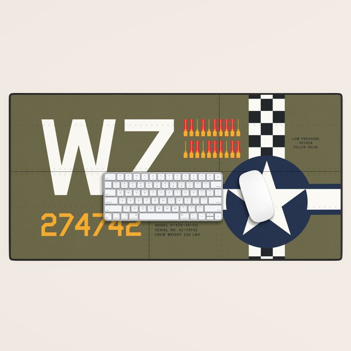 Aircraft Markings - USA P-47 Desk Mat Gallery Image 1