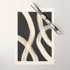 Black and White Abstract Line Art 1 Wrapping Paper Gallery Image 1