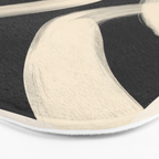 Black and White Abstract Line Art 1 Bath Mat Gallery Image 3