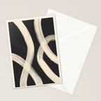 Black and White Abstract Line Art 1 Stationery Card Gallery Image 2