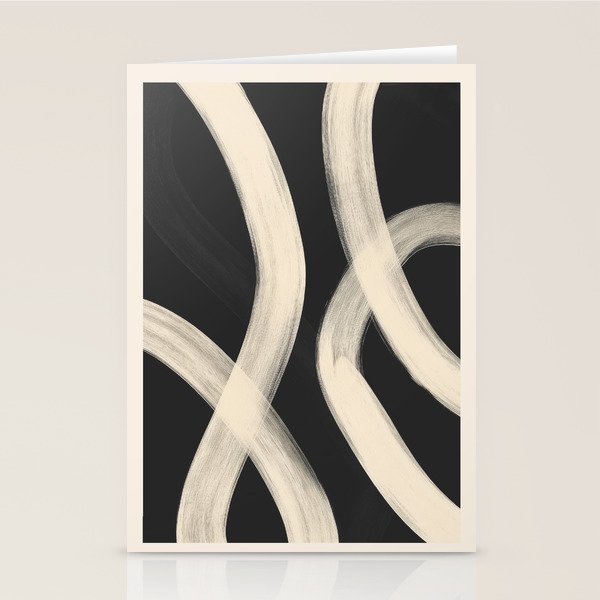 Black and White Abstract Line Art 1 Stationery Card Gallery Image 2