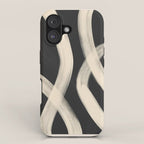 Black and White Abstract Line Art 1 iPhone Case Gallery Image 1