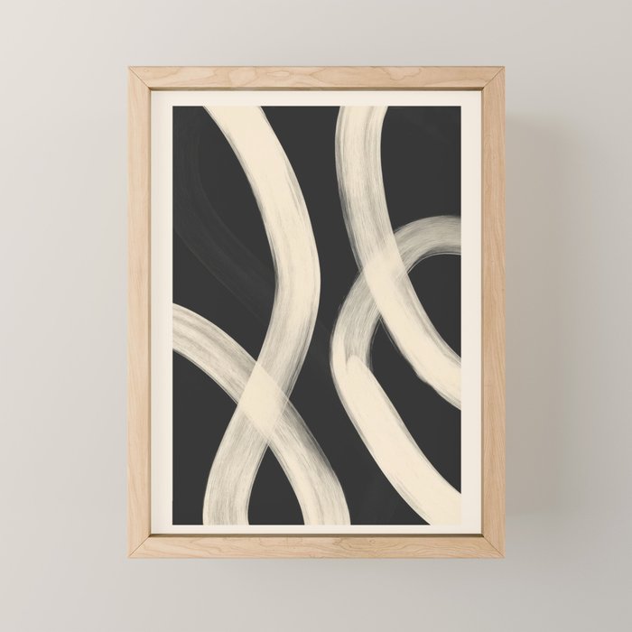 Black and White Abstract Line Art 1 Mini Art Print Gallery Image 1