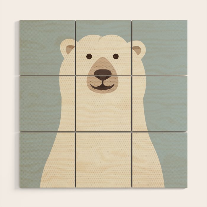 Whimsy Polar Bear Wood Wall Art