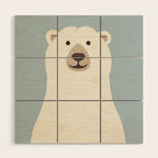 Whimsy Polar Bear Wood Wall Art Gallery Image 1