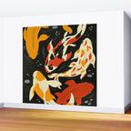 Koi in Black Water Wall Mural Gallery Image 2