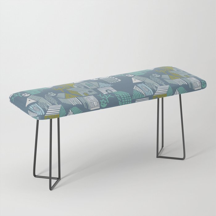 bonjour ma vie; City life collection blue teal Bench Gallery Image 1