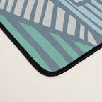 bonjour ma vie; City life collection blue teal Desk Mat Gallery Image 4