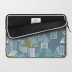 bonjour ma vie; City life collection blue teal Laptop Sleeve Gallery Image 2