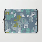 bonjour ma vie; City life collection blue teal Laptop Sleeve Gallery Image 1