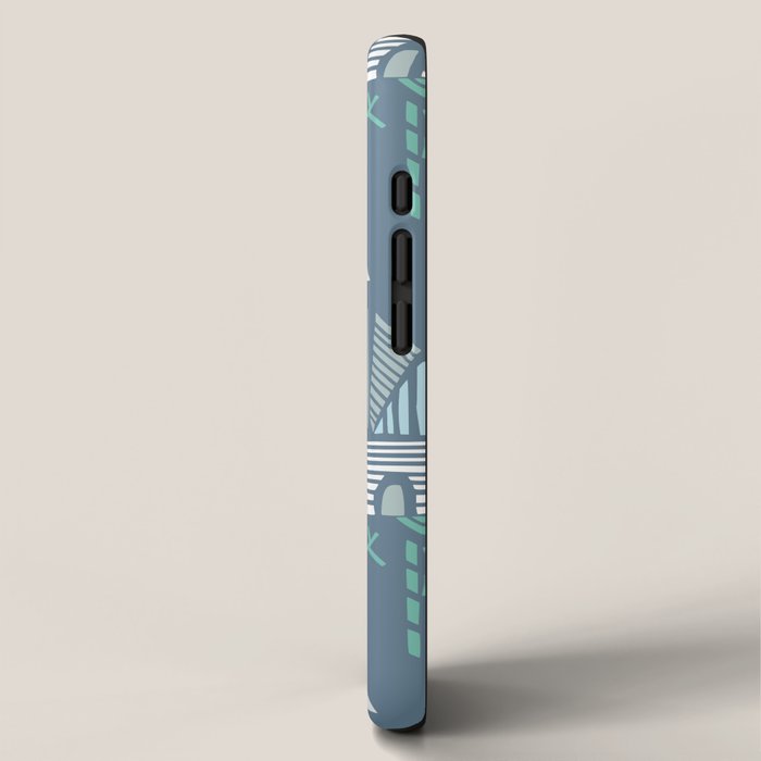 bonjour ma vie; City life collection blue teal iPhone Case Gallery Image 2