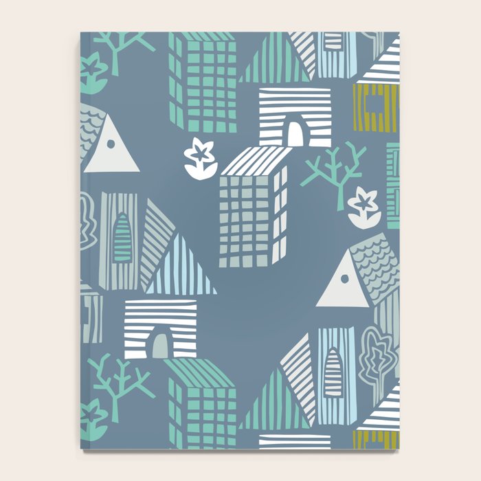 bonjour ma vie; City life collection blue teal Notebook Gallery Image 4