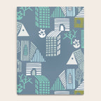 bonjour ma vie; City life collection blue teal Notebook Gallery Image 4