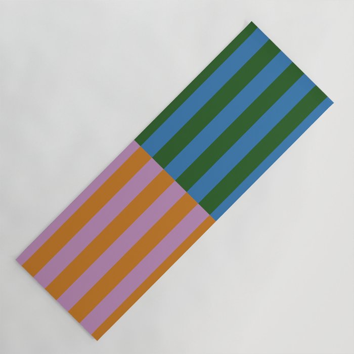 Abstraction_GEOMETRIC_STRIPE_LINE_COLORFUL_POP_ART_0701L Yoga Mat Gallery Image 1