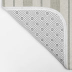 ivy stripes - cream and olive green Bath Mat Gallery Image 2