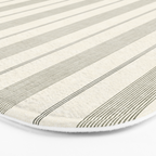 ivy stripes - cream and olive green Bath Mat Gallery Image 3