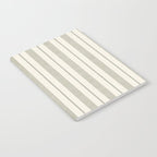 ivy stripes - cream and olive green Notebook Gallery Image 2