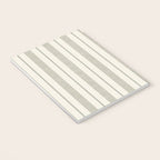 ivy stripes - cream and olive green Notebook Gallery Image 3