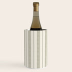 ivy stripes - cream and olive green Wine Chiller Gallery Image 2