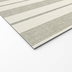 ivy stripes - cream and olive green Welcome Mat Gallery Image 2