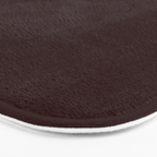 Dark Maroon Broown Solid Color Plain Earth Tone Modern Abstract  Bath Mat Gallery Image 3